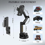 Truck Phone Holder Mount,Car Phone Holder,Dashboard Windshield Phone Holder 16.9 Inch Long Arm,Super Suction Cup Compatible With Pickup Truck,Commercial Truck And All Phone
