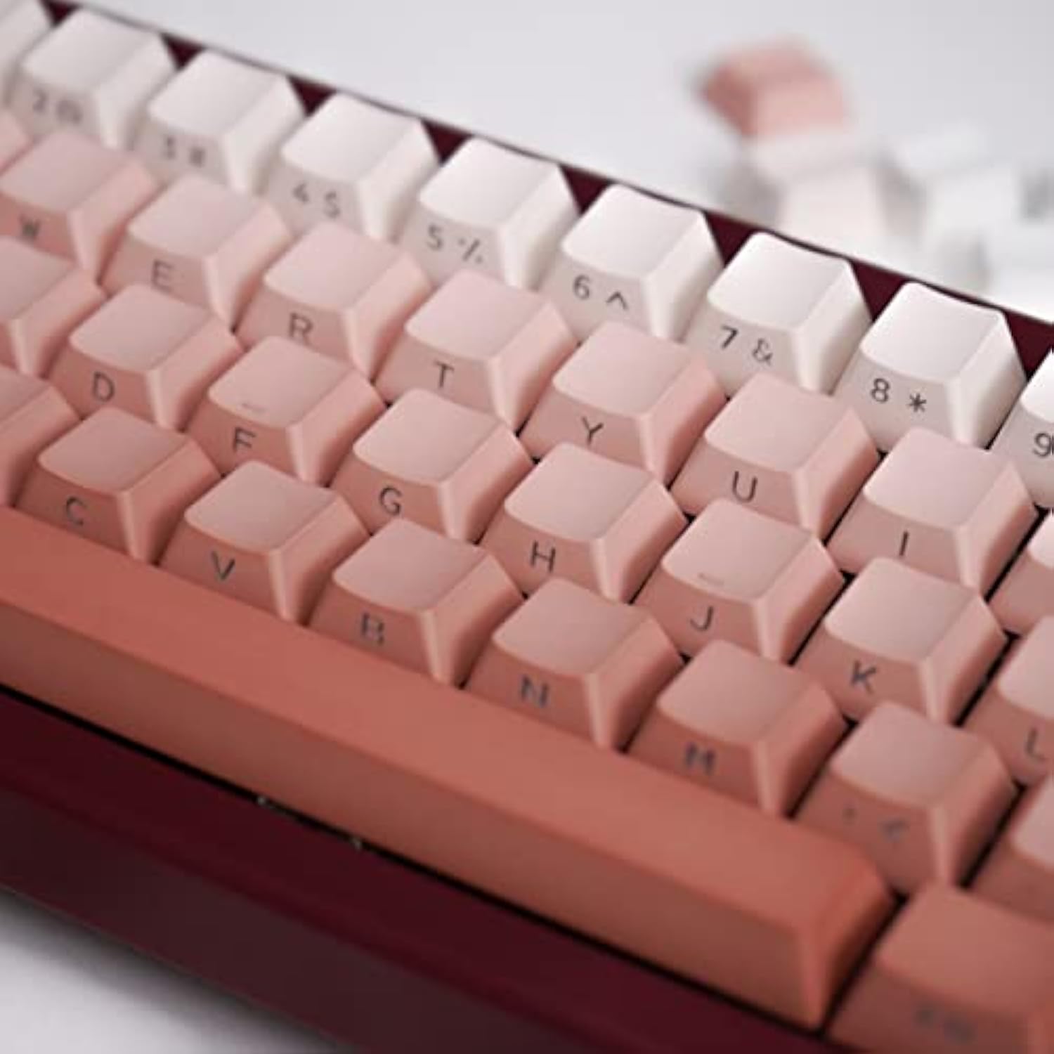 Pbt Doubleshot Gradient Keycaps Set Backlit Pink Shine Through Custom Oem Prof