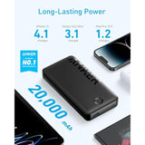 ANKER Portable Charger, 20,000mAh Power Bank, Battery Pack with 1 USB-A and 1 USB-C Ports, 15W Max Charging for iPhone 16/15/14/13/12 Series, Samsung Galaxy, and More (Black)