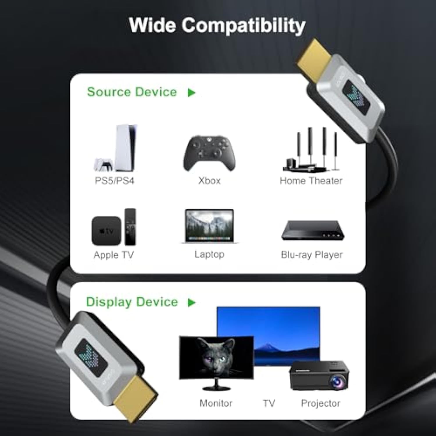 8K Fiber Optic Hdmi Cable 16Ft, Certified 48Gbps High-Speed Hdmi 2.1 Cable, Su