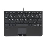 Periboard-525 Us, Wired Mini Usb Keyboard With Touchpad - X Type Scissor Keys - 11.18X7.17X1.1 Inches - Build-In 2 Usb Hubs - Us English