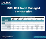 Ethernet Switch, 16 Port Easy Smart Managed Gigabit Network Internet Desktop (Dgs-1100-16V2)