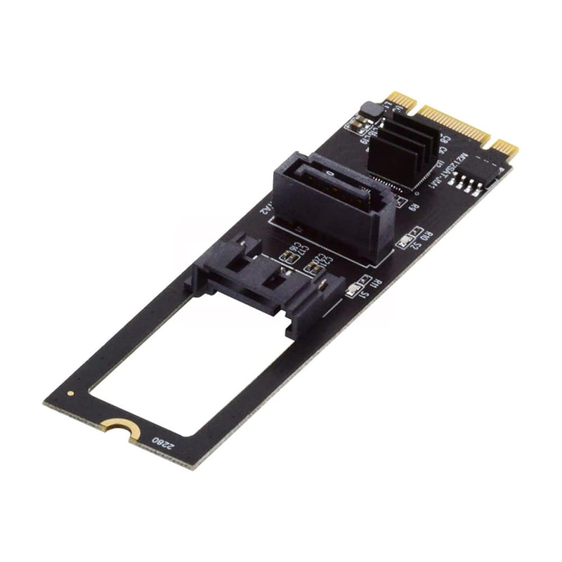 Ngff Key B+M Pci Express To Sata 3.0 6Gbps Dual Ports Vertical Horizontal Adap