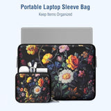 MOSISO Laptop Case 13.3 inch, 13-14 inch Laptop Sleeve Bag Compatible with MacBook Air/Pro 13 / Pro 14, HP Dell Acer ASUS Lenovo Notebook, Neoprene Computer Sleeve Bag with Small Case,Classical Garden