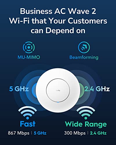 Ac1200 Gigabit Wireless Access Point, Gigabit Rj45, Business Wifi Solution W/Mesh Support, Beamforming, Seamless Roaming, Mu-Mimo, Poe Or Dc Powered, Ap1300