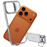 No Back Bumper Case With Stand For Iphone 17 Pro Compatible With Magsafe, Built-In Camera Stash Kickstand, Backless Design Edge Frame Fast Heat Dissipation Slim Thin For Iphone 17 Pro (Clear)