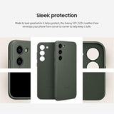 SAMSUNG Galaxy S23+ Plus Leather Phone Case, Premium Protective Cover w/ Front and Back Protection, Soft Grip, US Version, EF-VS916LBEGUS, Black