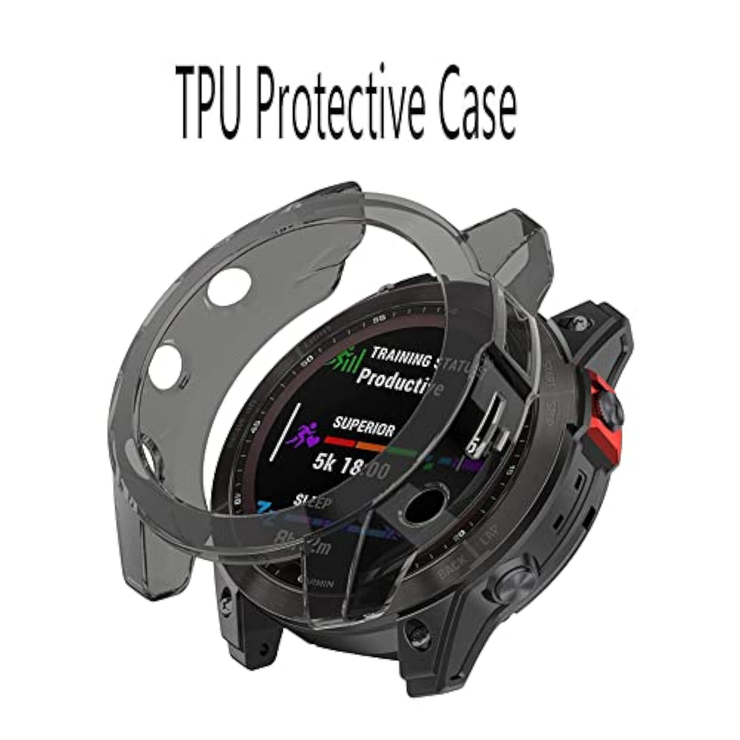 Watch Screen Protector (3+1Pack) Compatible For Garmin Epix Gen 2, Tempered Glass Film Anti-Scratch High Definition Full Coverage And Soft Tpu Protective Case, D39Mm