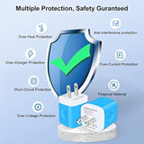 Charging Block Brick, Usb Plug, 4Pack Dual Port Fast Usb Wall Charger Travel Adapter Box For Iphone 16 15 14 13 12 11 Pro Max Se Xr Xs X 8 7 6 6S Plus,Ipad,Samsung Galaxy S23 S22 S21 S20 S10