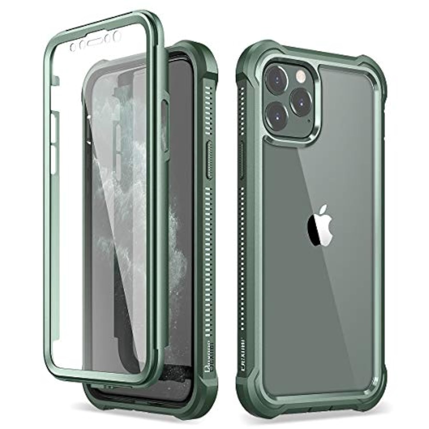 Iphone 11 Pro Case With Screen Protector Clear Rugged Full Body Protective Shockproof Hard Back Defender Dual Layer Heavy Duty Bumper Cover Case For Iphone 11 Pro 5.8" - Green