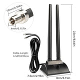 Dual Band Wifi Antenna 2.4Ghz 5Ghz 5.8Ghz Ts9 Wifi Antenna With Magnetic Base 5Dbi External Antennas For Wi-Fi Router/Hotspot/Industrial Iot/Car Wifi, 6.56Ft Low Loss Cable