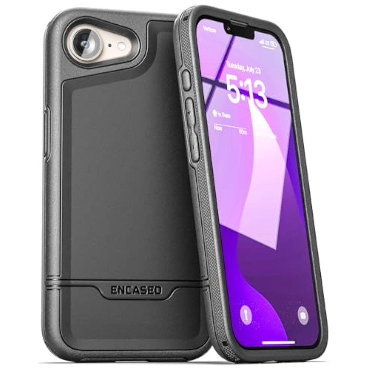 Shockproof Case Compatible With Iphone 16E - Ultra Protective Heavy Duty Magnetic Phone Cover, Rebel Series (Black)