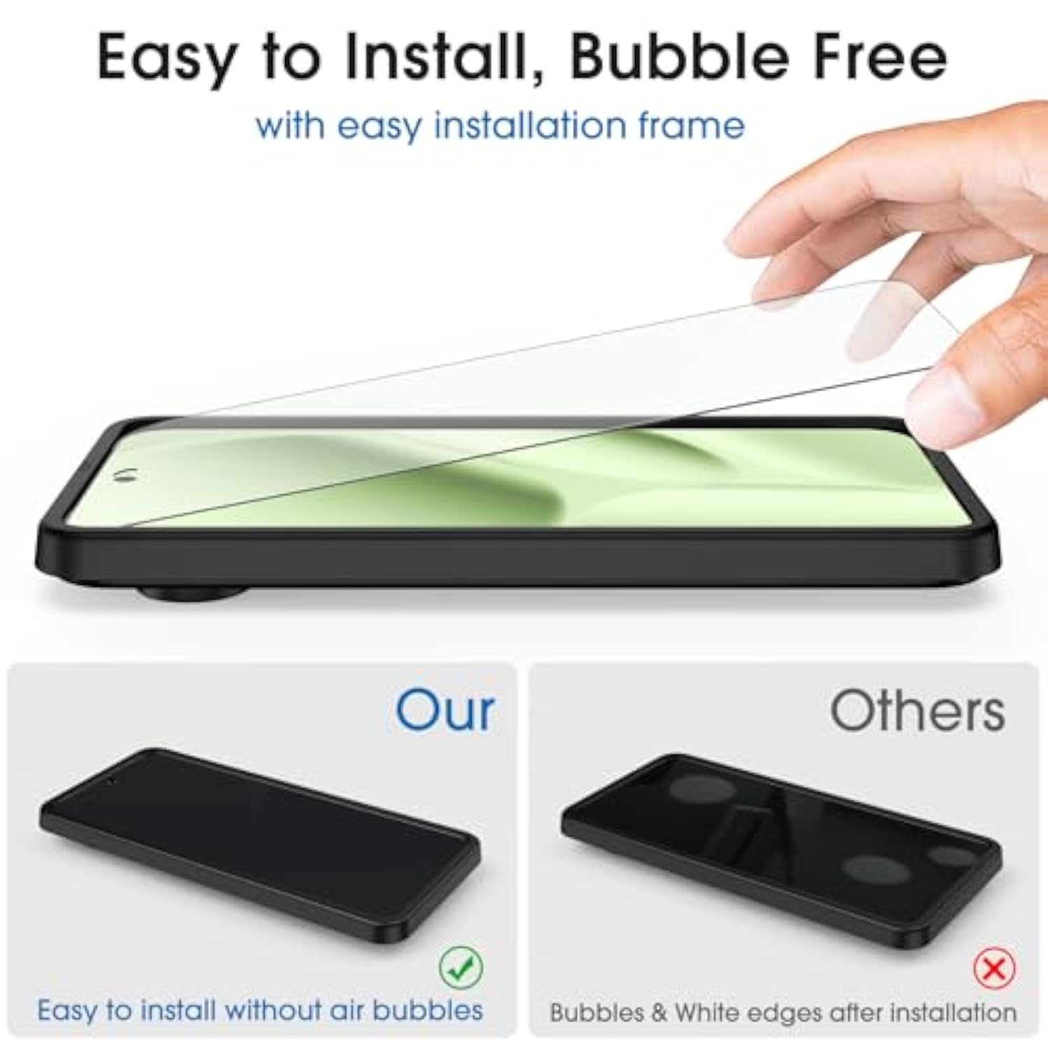 Pixel 9 Pro XL 6.8" Screen Protector, Tempered Glass, Easy Install, 3 Pack