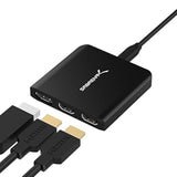SABRENT USB Type-C to x2 HDMI and x1 DisplayPort Adapter (DA-H2D1)