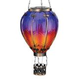 23.5 Inch Hot Air Balloon Solar Lantern – Hanging Solar-Powered Led Lights, Waterproof Portable Decorative Outdoor Lamp Made Of Metal & Glass For Garden, Patios & Pathway – Purple
