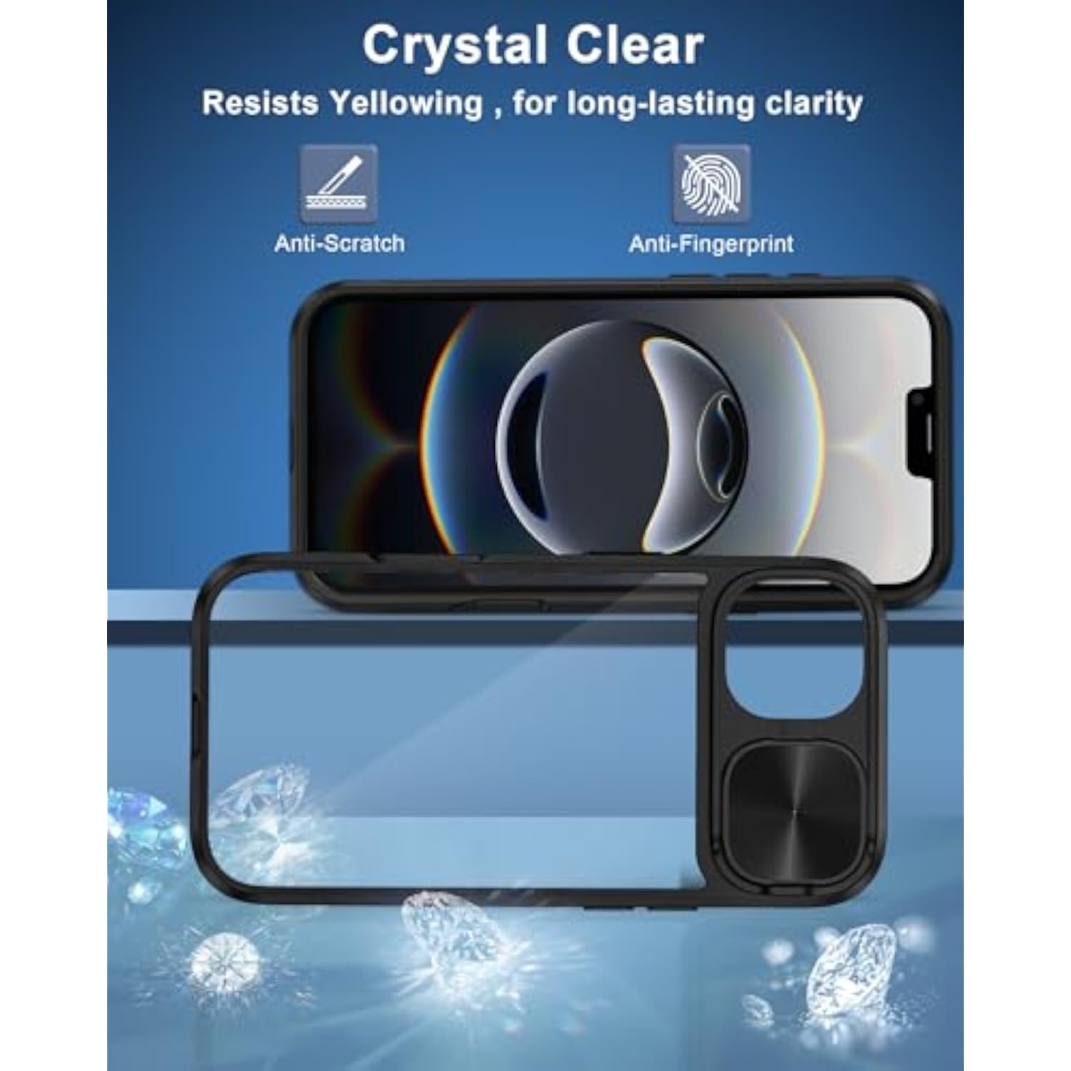 iPhone 17e 16e Rugged Case with Camera Cover, 17e/16e Military-Grade Protection Bumper Case