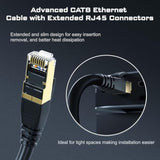 Cat8 Ethernet Cable, Outdoor &Indoor, 150Ft Heavy Duty High Speed 26Awg Cat8 L