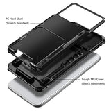 Case For 11 Case Protective Wallet 4-Card Holder Id Slot Flip Door Hidden Pocket Anti-Scratch Dual Layer Hybrid Tpu Bumper Armor Hard Shell Back Cover For 11 6.1 Inch Black