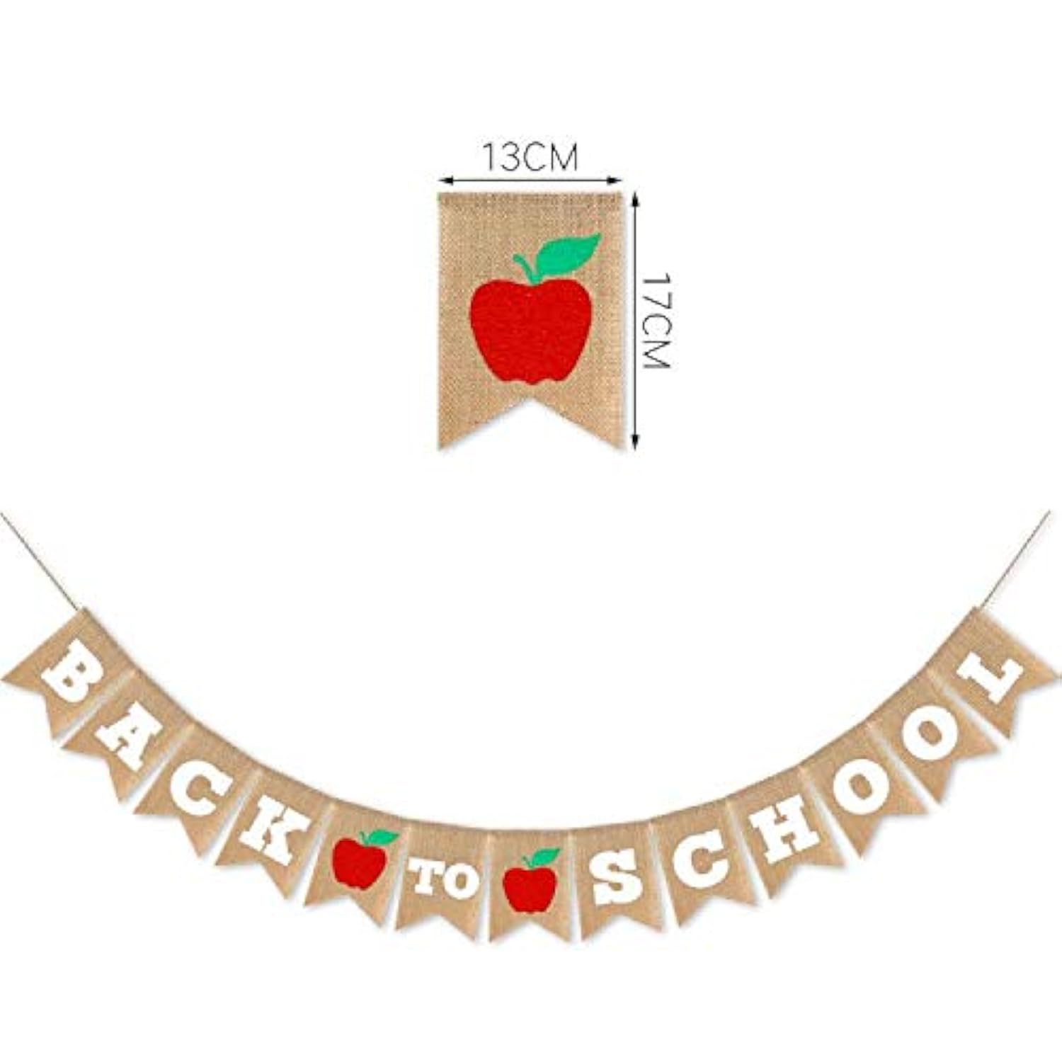 Burlap Back To School Banner First Day Of School Party Garland Decorations Supplies