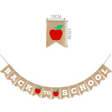 Burlap Back To School Banner First Day Of School Party Garland Decorations Supplies