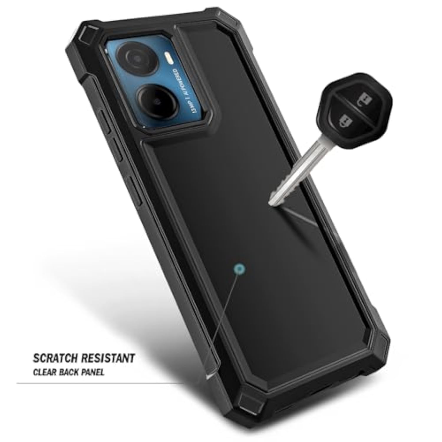 For Cricket Magic 2 5G Case (2024), At&T Propel 2 5G With [Built-In Screen Protector], [9Ft Military Grade Drop Tested] Full-Body Protective Shockproof Bumper Case (Black)