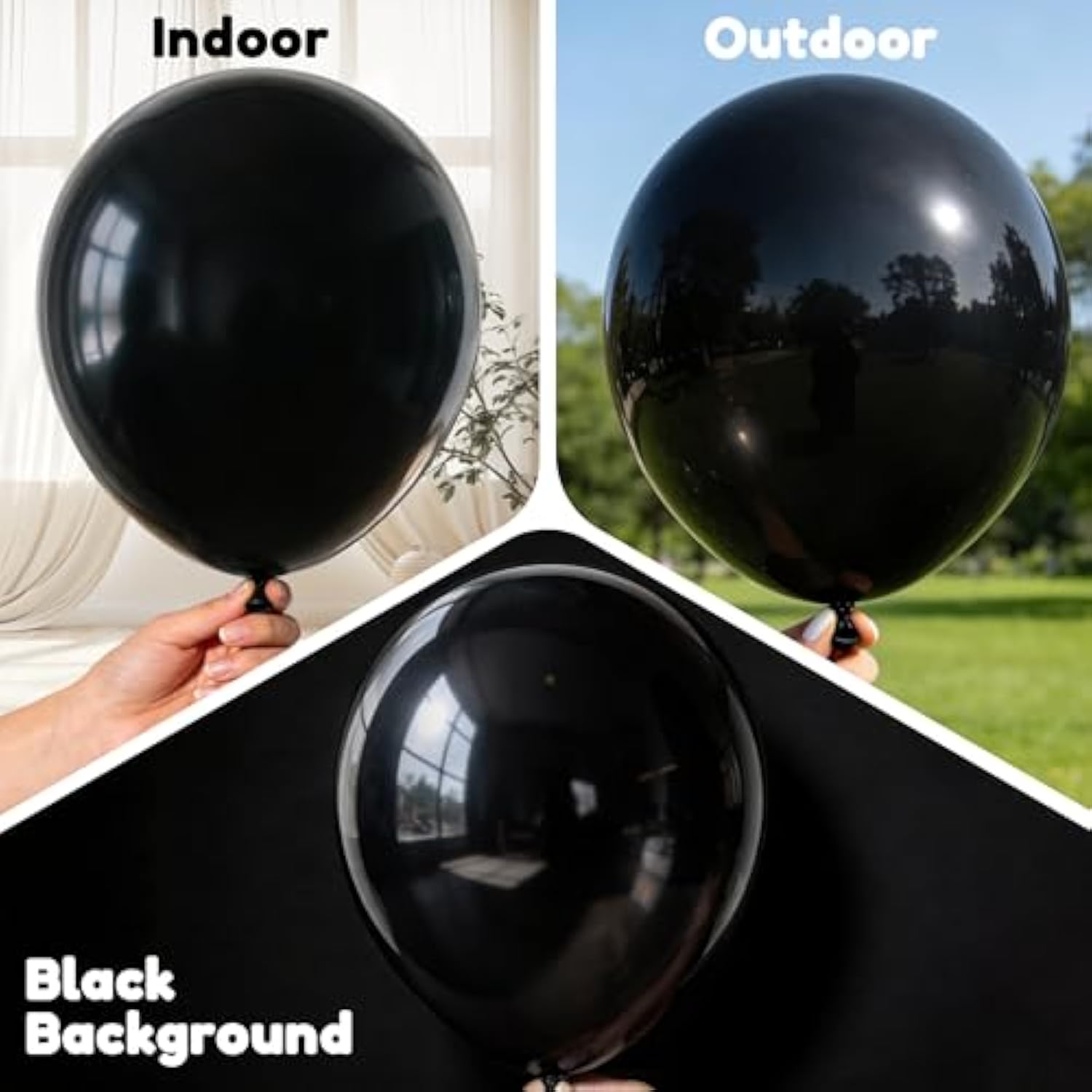 Black Balloons, 50 Pcs 12 Inch Latex Party Balloons, Matte Black Balloon For Birthday, Baby Shower, Anniversary, Graduation, Wedding Decorations - Black