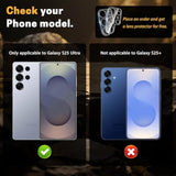 2+2 Packs For Samsung Galaxy S25 Ultra Screen Protector With Camera Lens Protector, 9H Tempered Glass, Auto Dust Removal, Fast Alignment Tool, Bubble Free, Case Friendly
