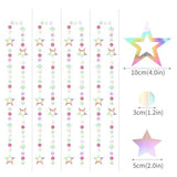 Iridescent-Disco Holographic-Euphoria Star Party-Decoration Garland - 52ft Neon Twinkle Twinkle Little Star Streamers,Wedding Birthday Bachelorette Baby Bridal Shower Engagement