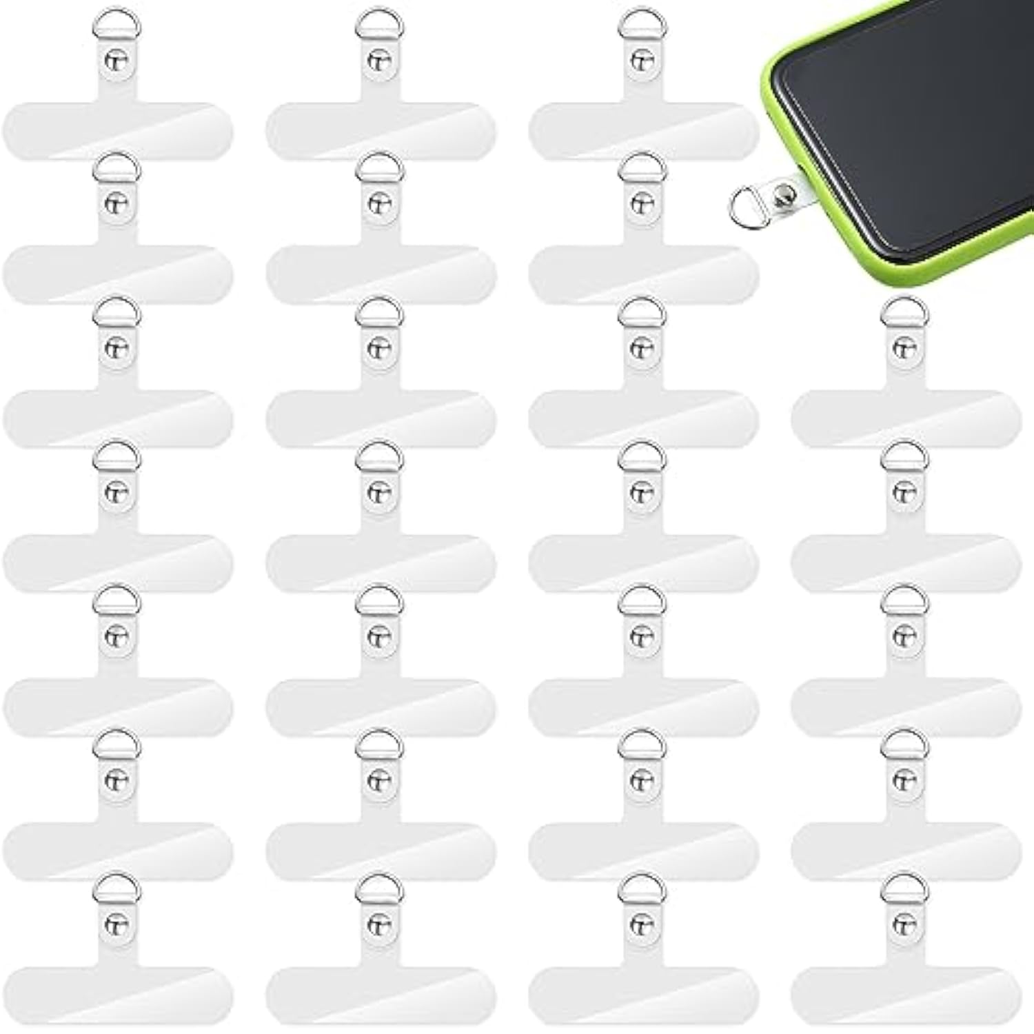 36 Pcs Phone Tether Tab Phone Lanyard Patch Universal Phone Strap Holder Lanyard Replacement Part For Cell Phone Strap Phones Case Safety Lanyard For Smartphones, Without Adhesive (Transparent)