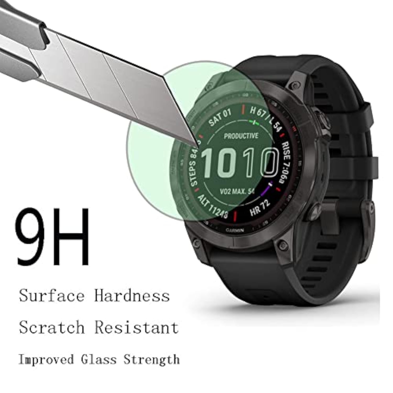 Watch Screen Protector (3+1Pack) Compatible For Garmin Fenix 7 47Mm/7 Solar/7 Sapphire Solar, Tempered Glass Film D39