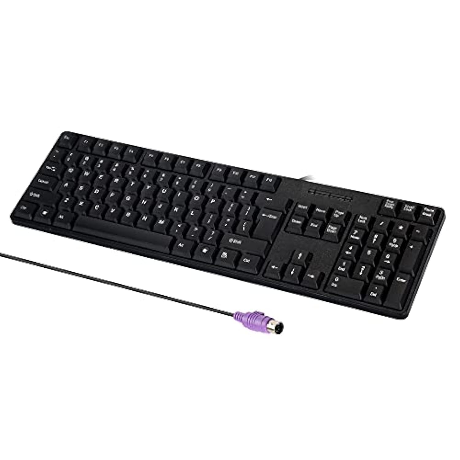 Mcsaite Wired Ps2 104 Keys Computer Keyboard With Stands,Black,Waterproof - Us