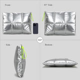Puffy Laptop Sleeve 15-16 In - Quilted Puffer Laptop Case With Strap Compatible With Macbook Air M4 15 In, Macbook Pro M4 16 In (Silver)