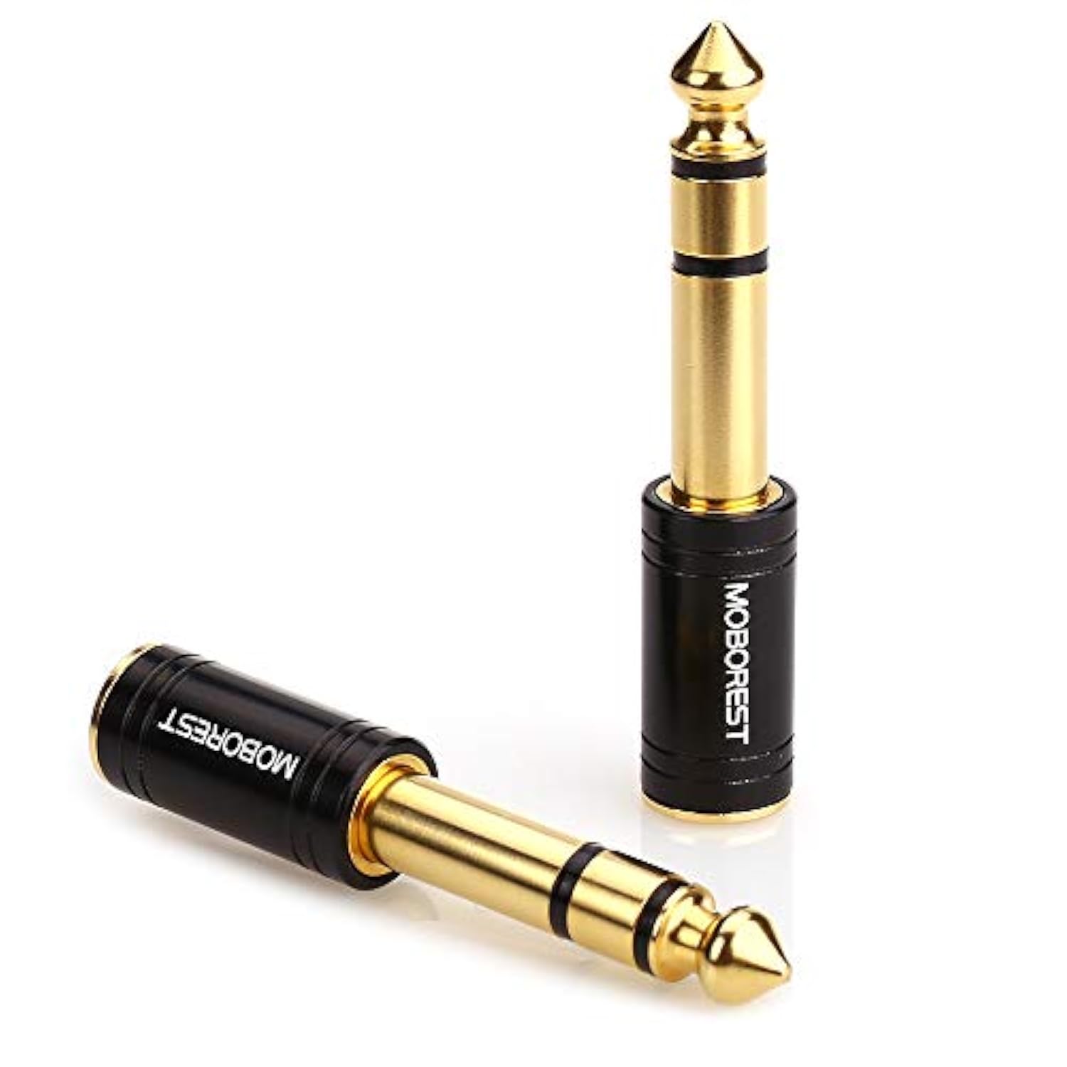 3.5Mm To 1/4" Adapter - Authentic Genuine Universal 6.35Mm Pure Copper Adapter Jack - 3.5Mm (1/8 Inch) Female To 6.35Mm (1/4 Inch) Male Headphone Adapter, Black Fashion 2-Pack