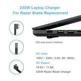 Razer Blade Charger, 230W Laptop Charger 19.5V 11.8A Ac Adapter Rc30-0248 Repl