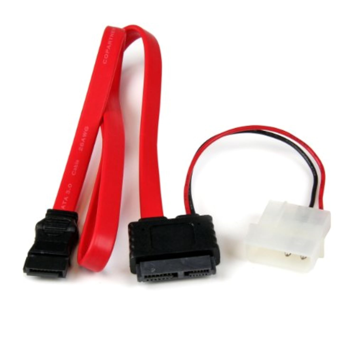 StarTech.com 20in Slimline SATA to SATA with LP4 Power Cable Adapter - slim SA