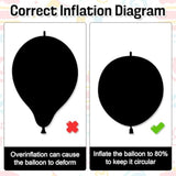 Black Gold Link Balloons 60pcs Metallic Latex for Party Decorations