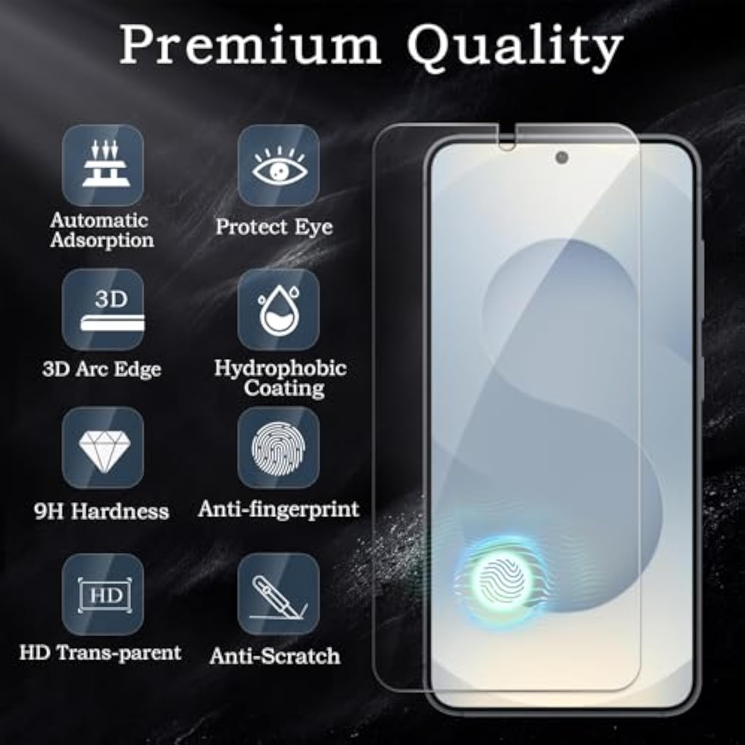 3 Pack Screen Protector For Samsung Galaxy S25 Plus+2 Pack Camera Lens Protector, Tempered Glass Film, Ultra Hd 9H Hardness Case Friendly Anti Scratch Bubble Free Ultra Resistant