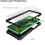 For Moto G 2025 Phone Case, Motorola G 5G 2025 Case With Screen Protector, Dual Layer Protection, Shockproof Corner Tpu Bumper, Heavy Duty Protective Phone Cover-Black