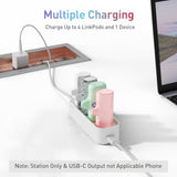 iWALK Charger Station for Portable Charger 4500mAh, 4800mAh, 5000mAh Power Bank for iPhone Charging Station Multiple USB-C Family-Sized Charger Station for Home(Station Only), White