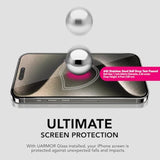 Uarmor Glass 3 Pack Screen Protector & 1 Pack Camera Lens Protector For Iphone 16 Pro (6.3 Inch) 9H Tempered Glass With Easy Installation Kits (Clear)