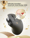 Ergonomic Mouse Wireless, Mou-302 Bluetooth Vertical Mouse Rechargeable, Optical Mice With 1000/1600/2400 Dpi, Volume Knob, 3 Multi-Device Connectivity For Computer/Pc/Laptop/Mac, Blue