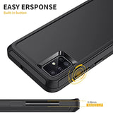 Heavy Duty Rugged Hard Cover Case for Samsung Galaxy A51 4G 6.5 inch, Black