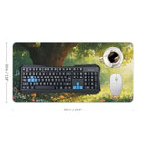 Fox Mouse Pad - Large Gaming Desk Mat With Cheerful Fox In Sunlit Forest Design, Non-Slip, Water-Resistant, Stitched Edges (30X60Cm)