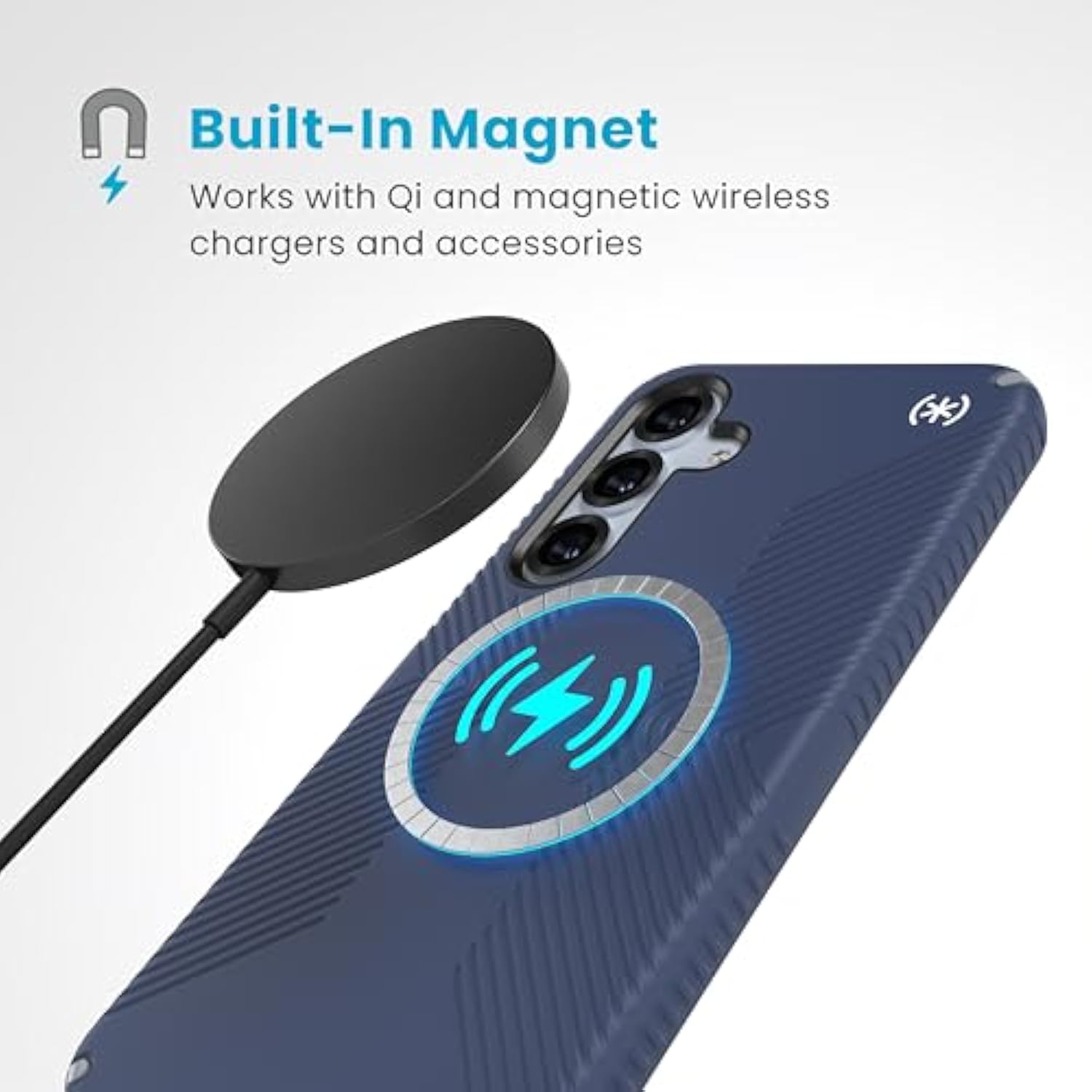 Speck Samsung Galaxy S25 Plus Case - Magnet Case, 13-Foot Drop Protection, No-Slip Grips - Samsung S25 Plus Case Magsafe - Raised Bezel and Enhanced Buttons - Presidio 2 Grip(Pack of 1)