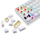 Mechanical Gaming Keyboard 60% True Rgb Backlit - Wired/Wireless Bluetooth 5.0 Pbt Type-C Up To 8 Hours Extended Battery Life, Full Keys Programmable (Gateron Brown, White)