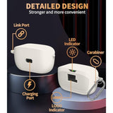 JBL Vibe Buds Silicone Protective Case Cover with Carabiner - Compatible with JBL Vibe Buds Headphones Charging Case - Apricot