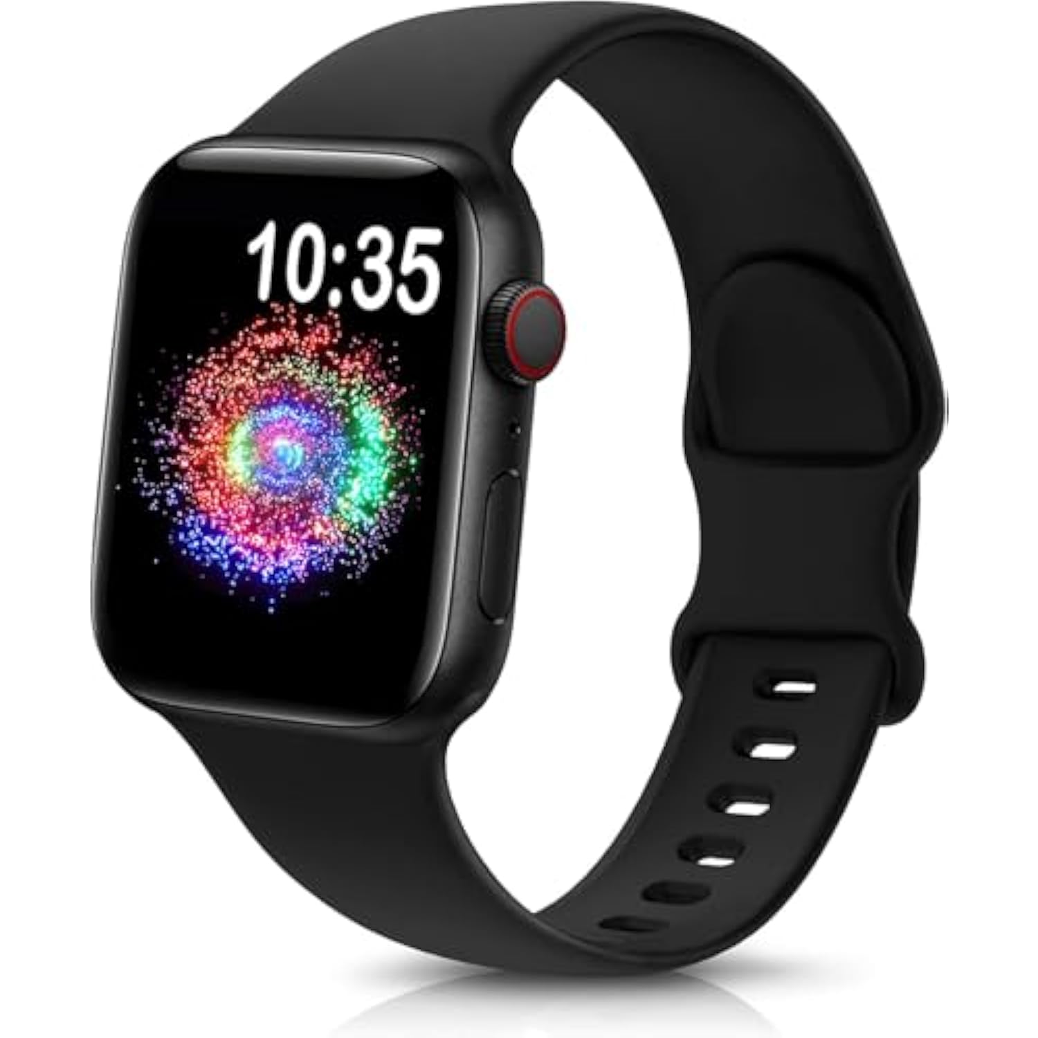 Sport Band for Apple Watch 38-49mm Soft Silicone Strap Black Unisex