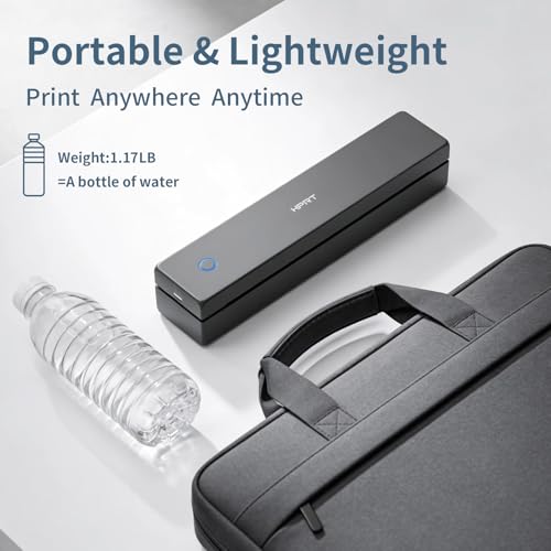 Inkless Portable Printer Wireless For Travel,Thermal Printer Supports 8.5" X 11" Us Letter&A4&A5,Compatible With Ios,Android, Laptop, Mt620,203 Dpi,Black