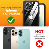 For Iphone 16 Pro Max Case Waterproof, [Anti Spy] Privacy Screen Protector For Iphone 16 Pro Max, [Ip68 Under Water] Heavy Duty Full-Body Shockproof Phone Case, Black