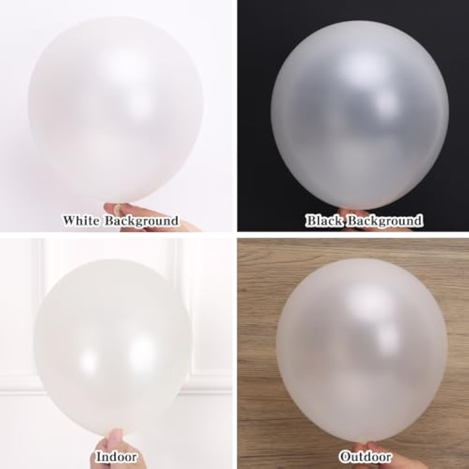 129Pcs Pearl White Balloons Different Sizes 18 12 10 5 Inch For Garland Arch Kit, Latex Balloon For Wedding Engagement Anniversary Bridal Baby Shower Birthday Party Decoration